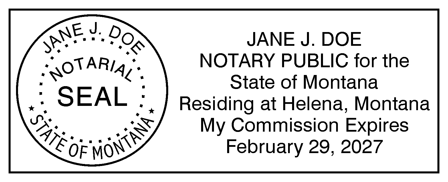 Montana Notary Seal