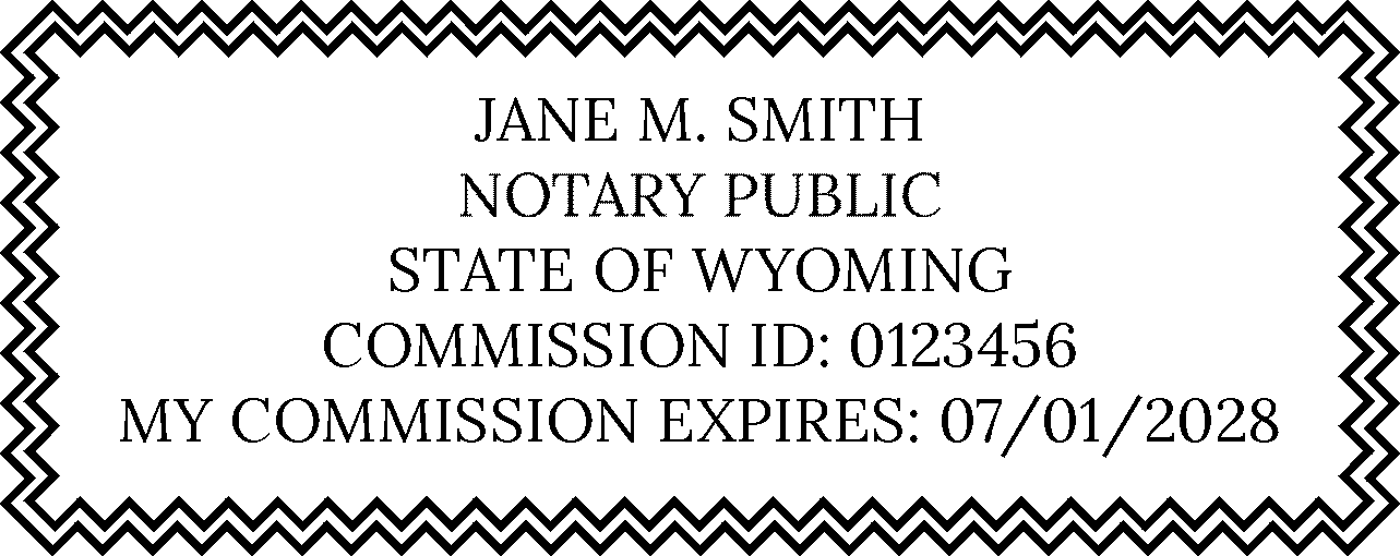 Wyoming Pre-Inked Notary Seal Stamp is
Precision crafted and ergonomically designed with outstanding impression quality.