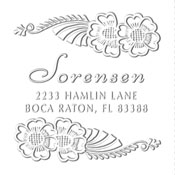 Custom Tropical Flower Address Embosser