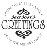 Custom Season Greetings Address Stamp